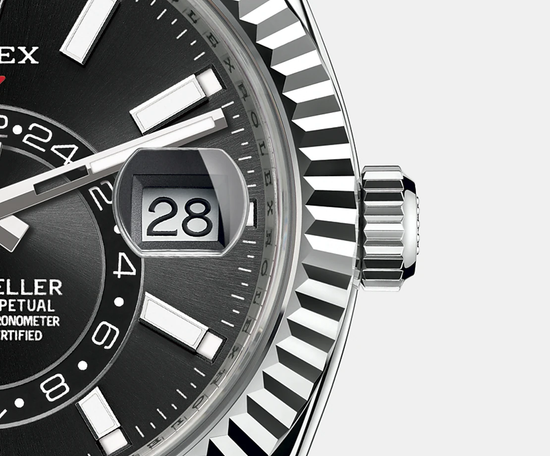 DISCONTINUED Mint 2022Rolex Replica Watch Sky-Dweller 42mm, Oystersteel and 18k White Gold, 326934-0005