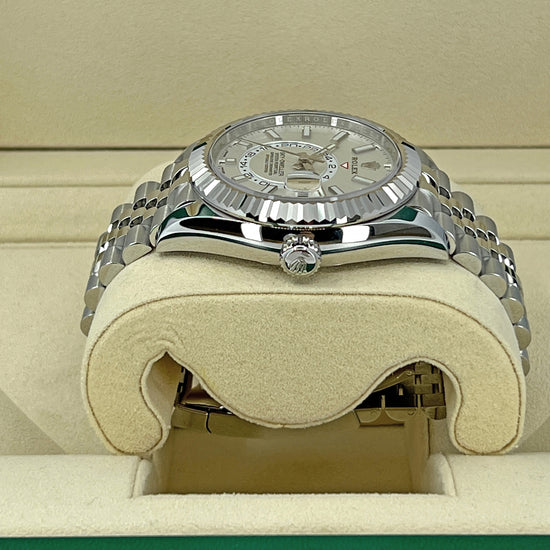 Discontinued Rolex Replica Watch Sky-Dweller, 42mm, Oystersteel and 18k White Gold, 326934-0002