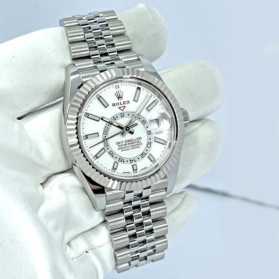 Discontinued Rolex Replica Watch Sky-Dweller, 42mm, Oystersteel and 18k White Gold, 326934-0002