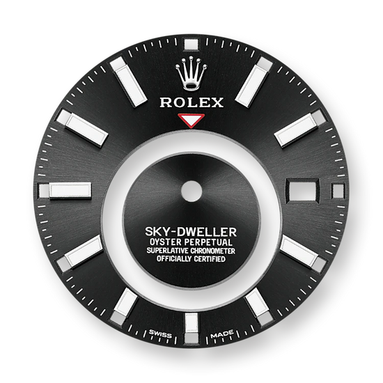 Discontinued Rolex Replica Watch Sky-Dweller 42mm, Oystersteel and 18k White Gold, 326934-0006