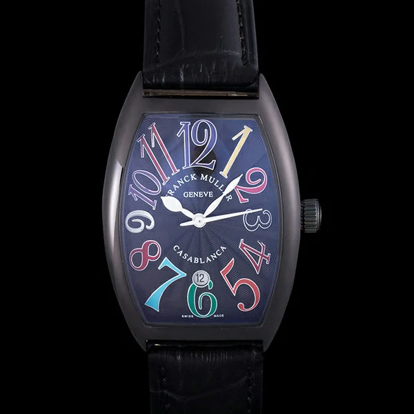 Franck Muller Casablanca Black Croco Leather Band Black Dial new59734