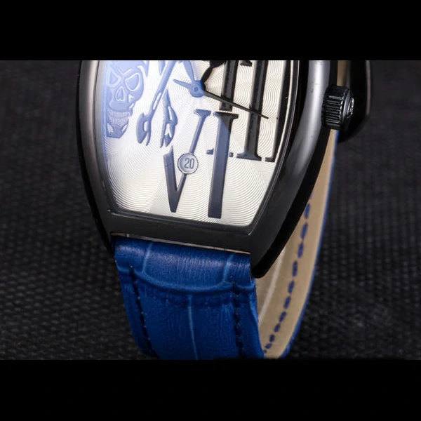 Franck Muller Casablanca Blue Croco Leather Band new59738