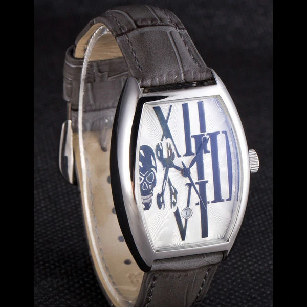 Franck Muller Casablanca Dark Grey Croco Leather Band new59737