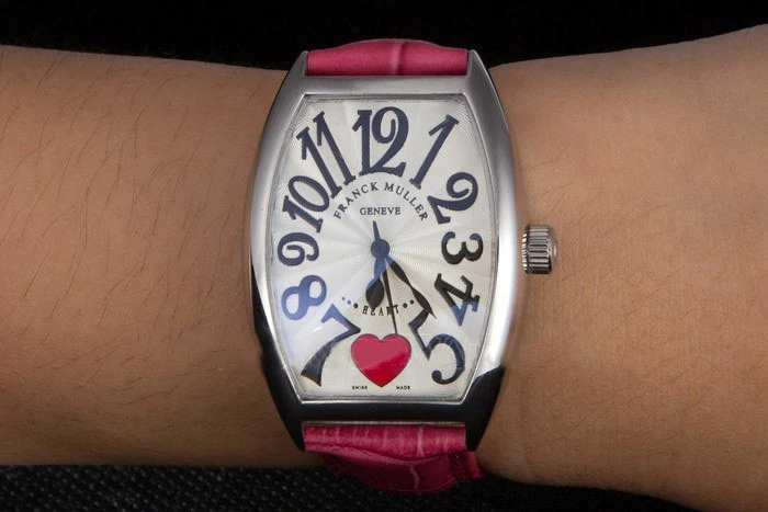 Franck Muller Heart Pink Leather Band new117982
