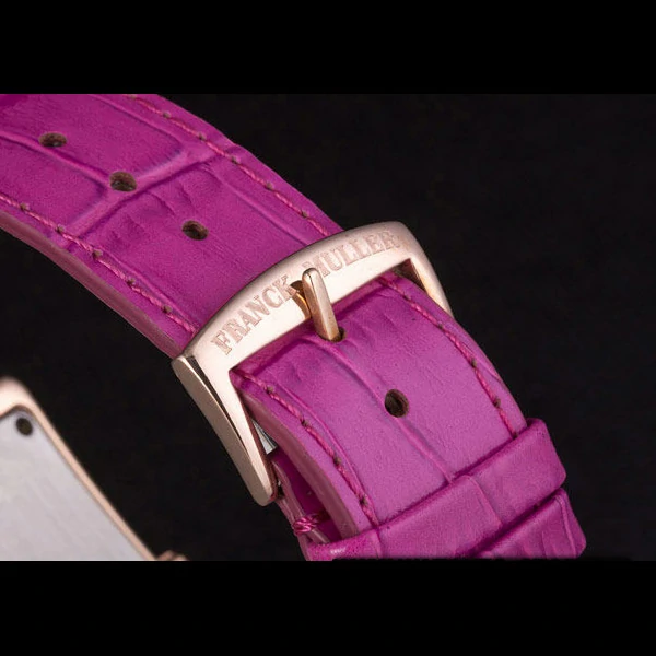 Franck Muller Infinity Rose Gold Bezel Fuchsia Croco Bracelet new59296