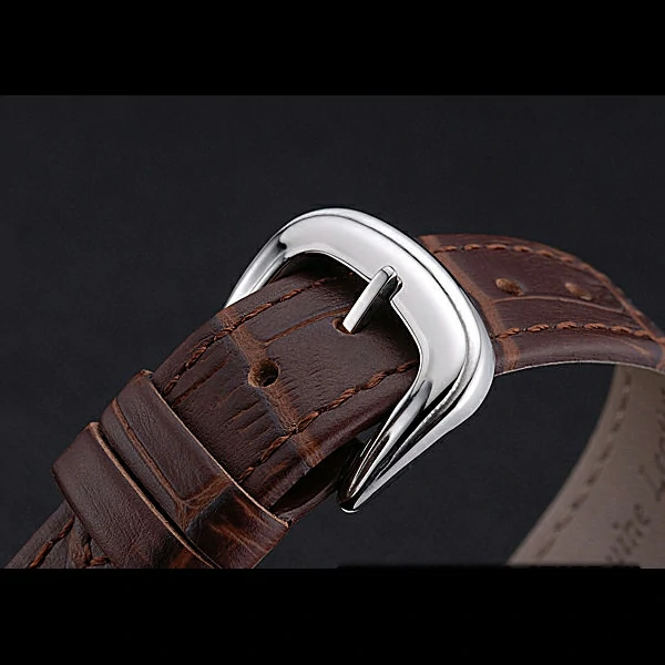 Franck Muller Long Island Classic White Dial Diamonds Case Brown Leather Band new60264