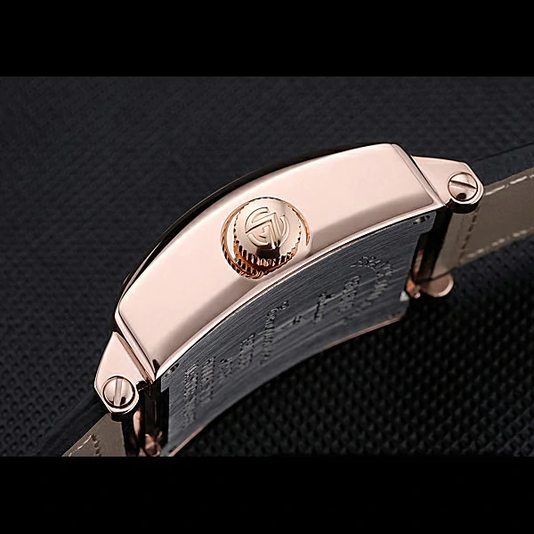 Franck Muller Master Square White Dial Gold Case Black Leather Band new60249