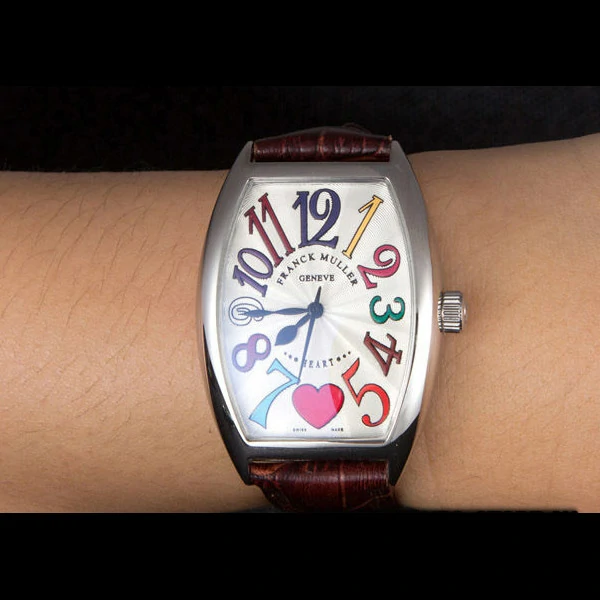 Frank Muller Heart Brown Leather Band new59678