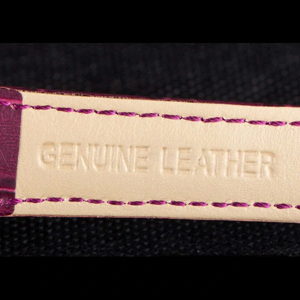 Frank Muller Heart Diamond Gold Bezel Purple Leather Band new59683