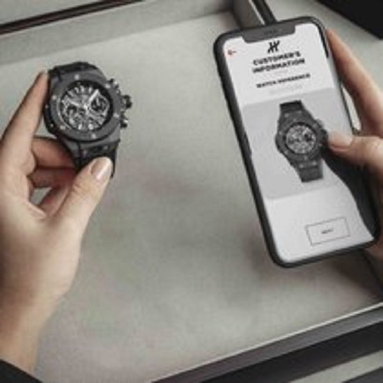Hublot Replica Watch Big Bang Automatic Chronograph, 45mm, Black Ceramic, 411.CI.1170.RX