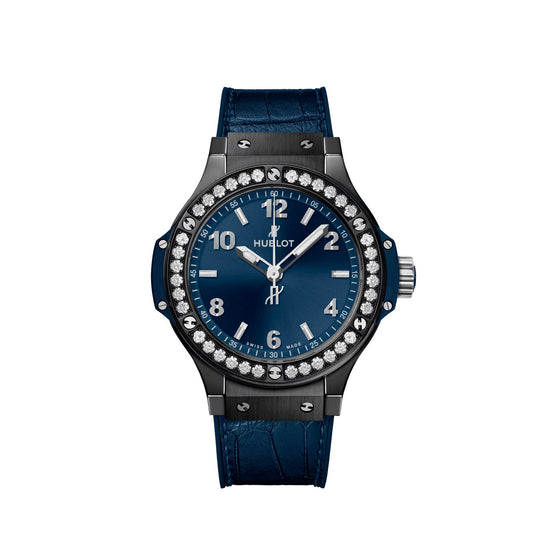 Hublot Replica Watch Big Bang, Ceramic Blue Diamonds, 38mm, 361.CM.7170.LR.1204