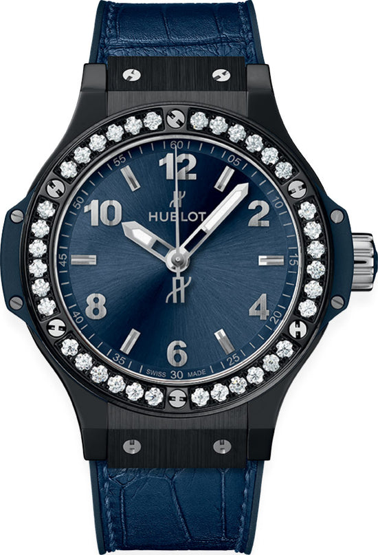 Hublot Replica Watch Big Bang, Ceramic Blue Diamonds, 38mm, 361.CM.7170.LR.1204