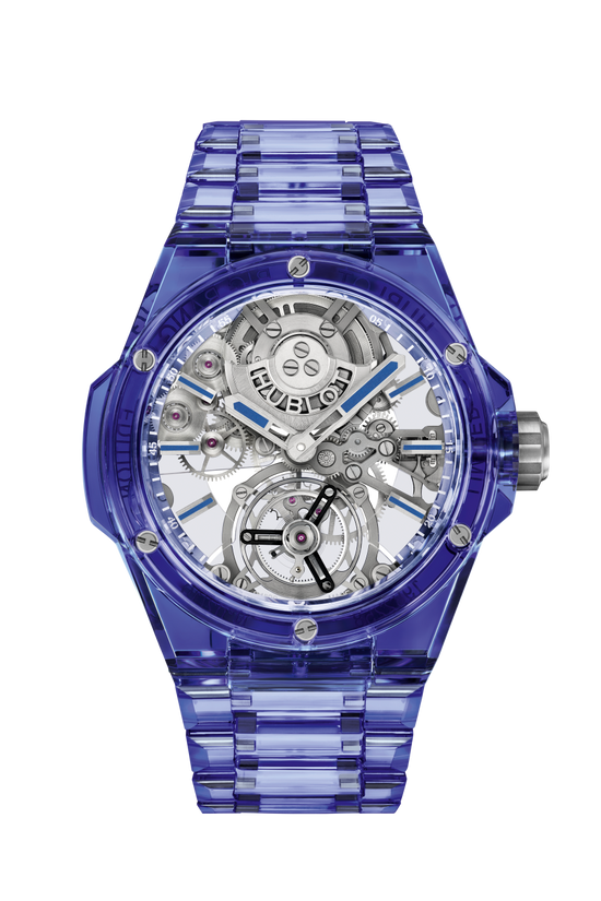 Hublot Replica Watch Big Bang Integrated Tourbillon Full Blue Sapphire, 43mm, 455.JL.0120.JL