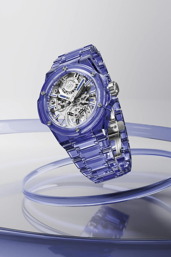 Hublot Replica Watch Big Bang Integrated Tourbillon Full Blue Sapphire, 43mm, 455.JL.0120.JL