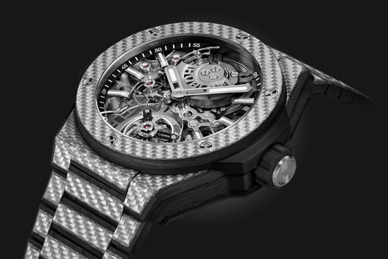 Hublot Replica Watch Big Bang Integrated Tourbillon Full Carbon, 43mm, Carbon Fiber and Texalium® Upper Layer, 455.YS.0170.YS