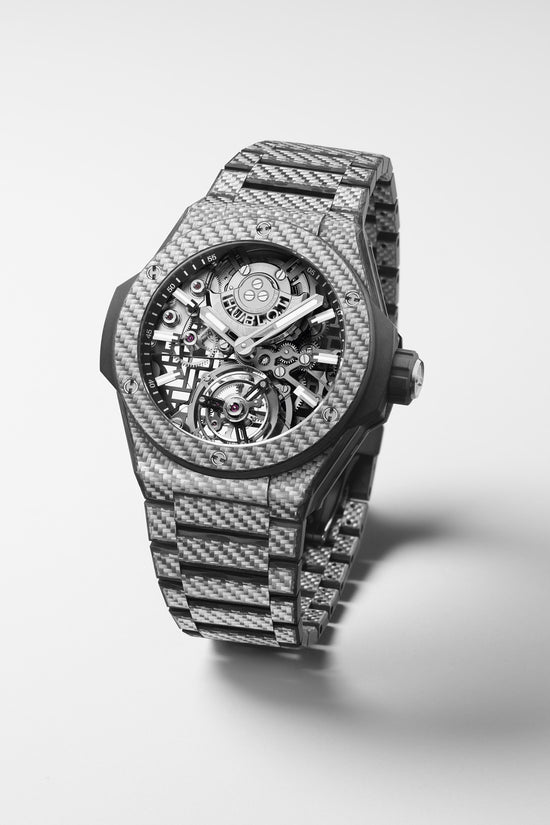 Hublot Replica Watch Big Bang Integrated Tourbillon Full Carbon, 43mm, Carbon Fiber and Texalium® Upper Layer, 455.YS.0170.YS