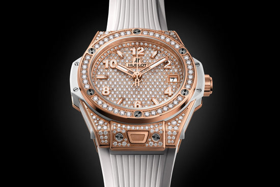 Hublot Replica Watch Big Bang ONE CLICK KING GOLD WHITE FULL PAVÉ 465.OE.9010.RW.1604