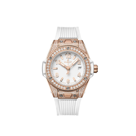 Hublot Replica Watch Big Bang ONE CLICK KING GOLD WHITE PAVÉ 485.OE.2080.RW.1604