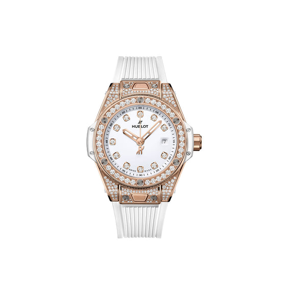 Hublot Replica Watch Big Bang ONE CLICK KING GOLD WHITE PAVÉ 485.OE.2210.RW.1604