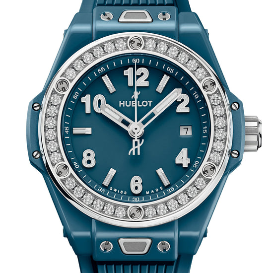 Hublot Replica Watch Big Bang One Click Petrol Blue Ceramic Diamonds 33, 485.ES.5171.RX.1204