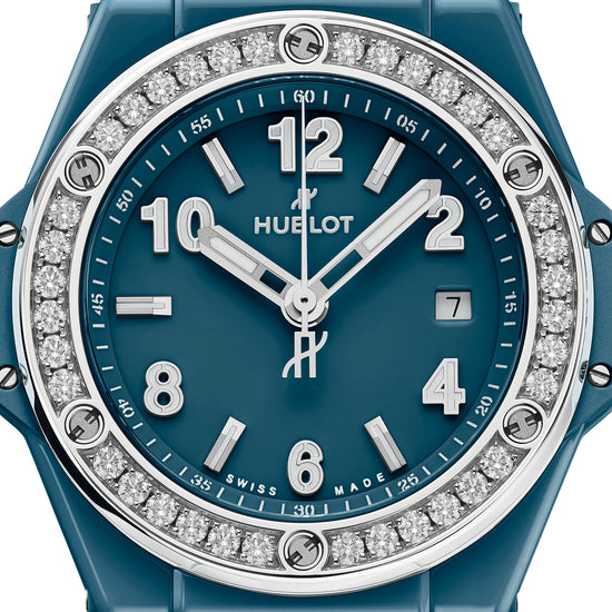 Hublot Replica Watch Big Bang One Click Petrol Blue Ceramic Diamonds 33, 485.ES.5171.RX.1204