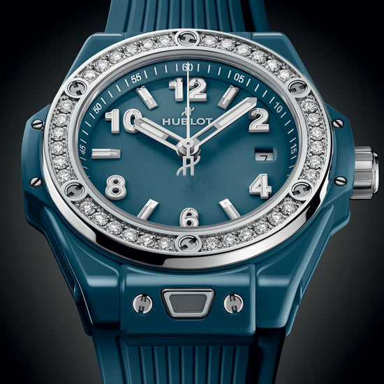 Hublot Replica Watch Big Bang One Click Petrol Blue Ceramic Diamonds 33, 485.ES.5171.RX.1204