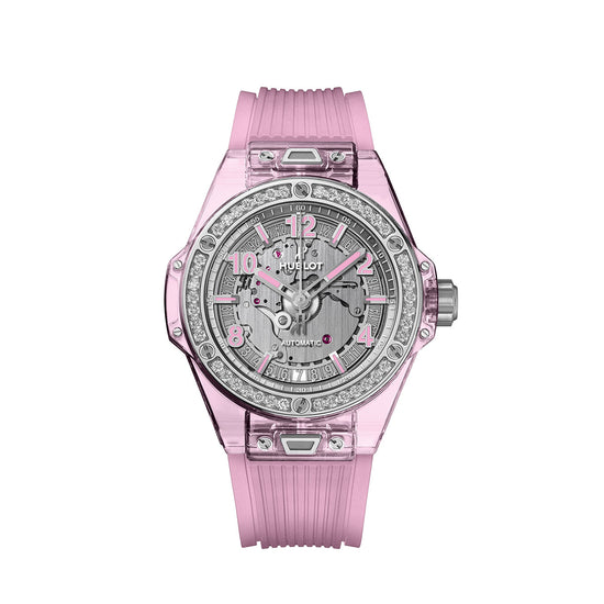 Hublot Replica Watch Big Bang ONE CLICK PINK SAPPHIRE DIAMONDS 465.JP.4802.RT.1204