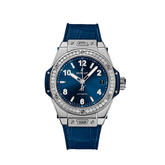 Hublot Replica Watch Big Bang, One Click Steel Blue Diamonds 39mm, 465.SX.7170.LR.1204