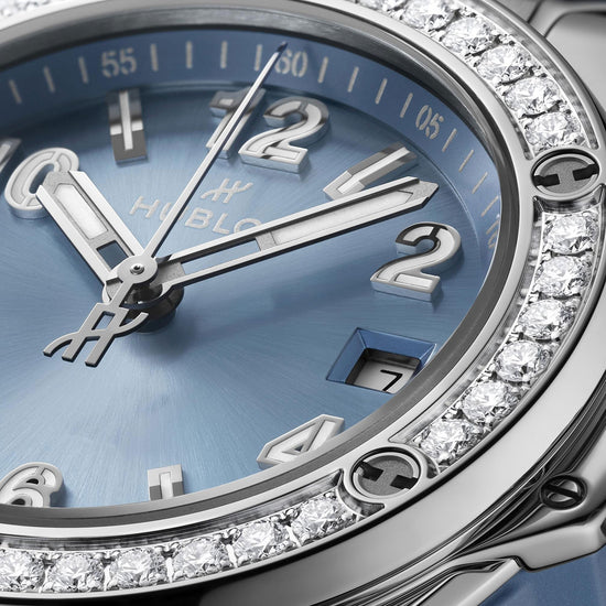 Hublot Replica Watch Big Bang One Click Steel Coal Blue Diamonds, 485.SX.717B.RX.1204.