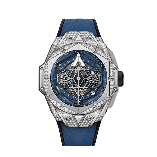 Hublot Replica Watch Big Bang SANG BLEU II TITANIUM BLUE PAVÉ 418.NX.5107.RX.1604.MXM20