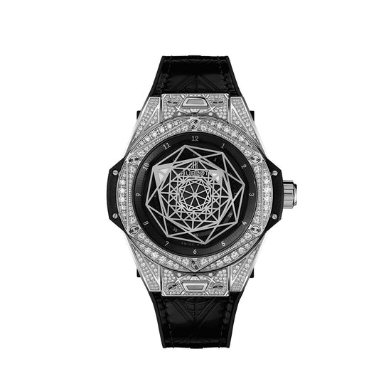 Hublot Replica Watch Big Bang SANG BLEU STEEL PAVÉ 465.SS.1117.VR.1704.MXM18