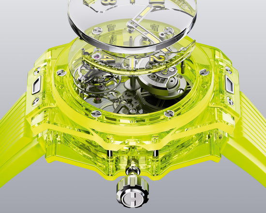 Hublot Replica Watch Big Bang Tourbillon Automatic Yellow Neon Saxem, 44mm, 429.JY.0120.RT