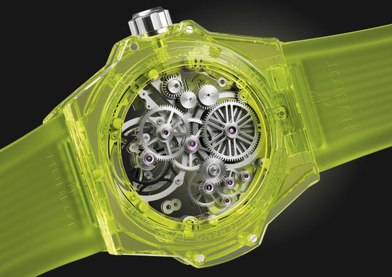 Hublot Replica Watch Big Bang Tourbillon Automatic Yellow Neon Saxem, 44mm, 429.JY.0120.RT