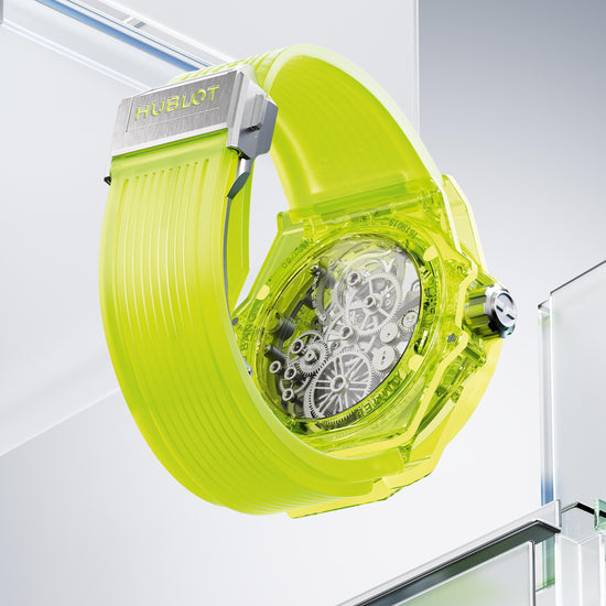 Hublot Replica Watch Big Bang Tourbillon Automatic Yellow Neon Saxem, 44mm, 429.JY.0120.RT