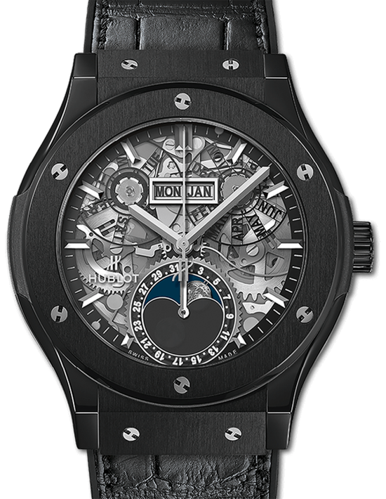 Hublot Replica Watch Classic Fusion Aerofusion Moonphase 42mm Black Magic, 547.CX.0170.LR