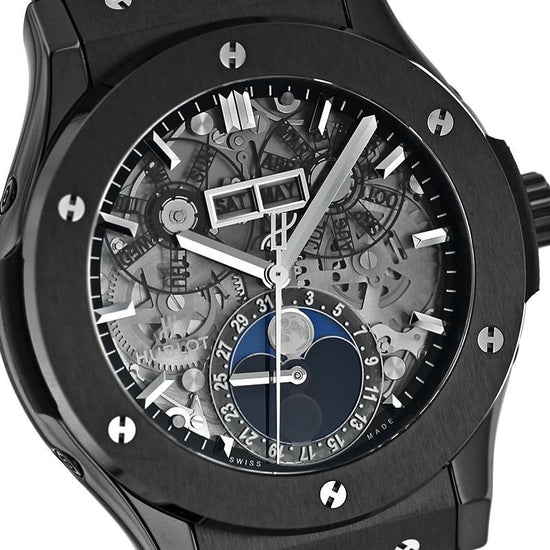Hublot Replica Watch Classic Fusion Aerofusion Moonphase 45mm Black Magic, 517.CX.0170.LR