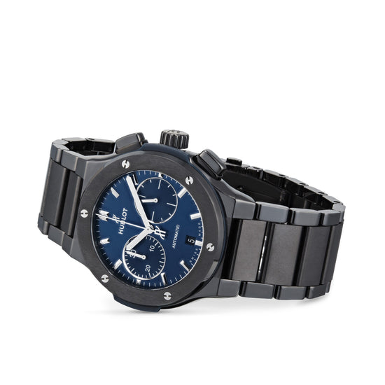 Hublot Replica Watch Classic Fusion Chronograph Automatic 45mm Ceramic Blue, 520.CM.7170.CM