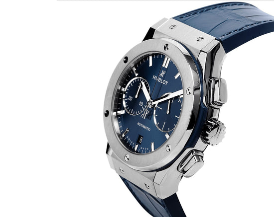 Hublot Replica Watch Classic Fusion Chronograph Titanium Blue 45mm, 541.NX.7170.LR
