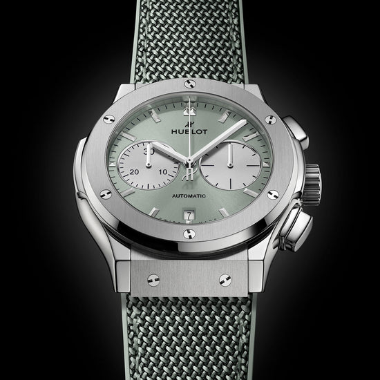 Hublot Replica Watch Classic Fusion Chronograph Titanium Sage Green, 521.NX.891G.NR.