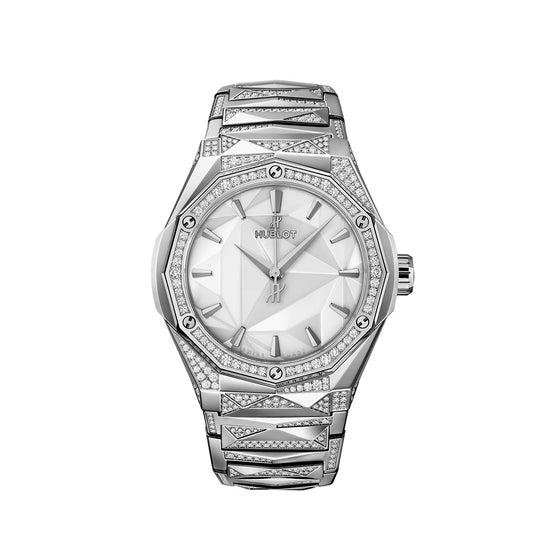 Hublot Replica Watch Classic Fusion ORLINSKI BRACELET TITANIUM WHITE ALTERNATIVE PAVÉ 550.NS.2200.NS.3804.ORL22