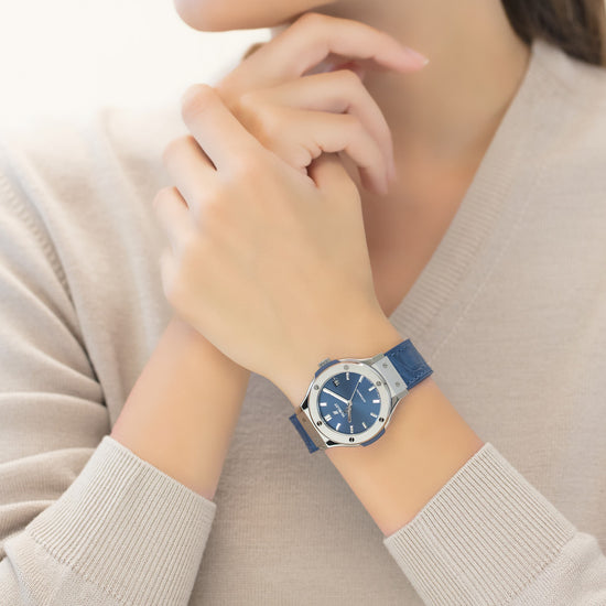 Hublot Replica Watch Classic Fusion Titanium Blue 38mm, 565.NX.7170.LR