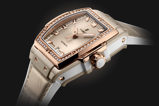 Hublot Replica Watch Spirit of Big Bang BEIGE CERAMIC KING GOLD DIAMONDS 665.CZ.898B.LR.1204