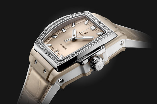 Hublot Replica Watch Spirit of Big Bang BEIGE CERAMIC TITANIUM DIAMONDS 665.CZ.891B.LR.1204