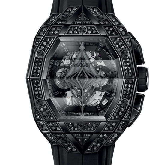 Hublot Replica Watch Spirit of Big Bang Sang Bleu All Black Pavé 42, 648.CX.0114.RX.1600.MXM24
