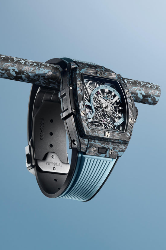 Hublot Replica Watch, Spirit of Big Bang Tourbillon Carbon Sky Blue 42mm, Limited Edition, 645.QL.5117.RX