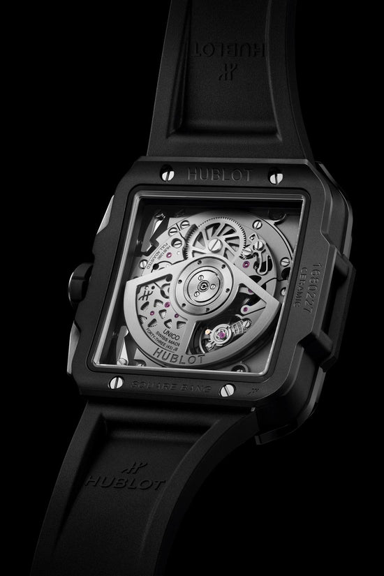 Hublot Replica Watch, Square Bang Unico Back Magic, 42mm, Black Ceramic, 821.CI.0170.RX