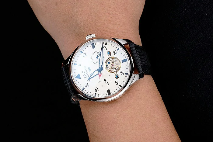 IWC Pilot Tourbillon White Dial Stainless Steel Case Black Textile Strap new121915
