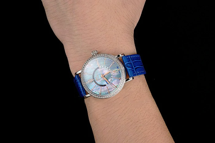 IWC Portofino Day And Night Pearl Dial Stainless Steel Case Blue Leather Strap new122443