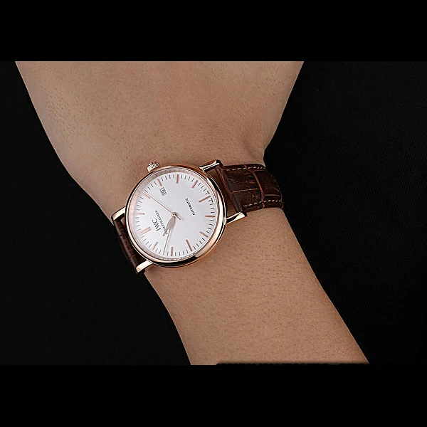 IWC Portofino Gold Case White Dial Brown Leather Bracelet new60594
