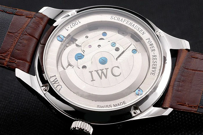 IWC Portofino Tourbillon White Dial Stainless Steel Case Brown Leather Strap new121916
